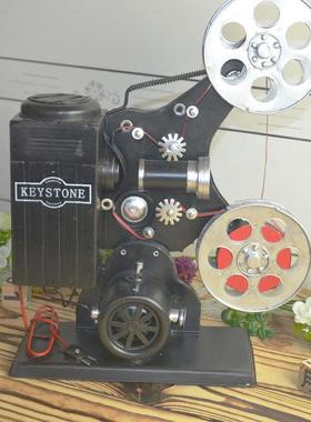 老式电影放映机模型摆件复古铁皮家居软装饰摆件橱窗陈列道具