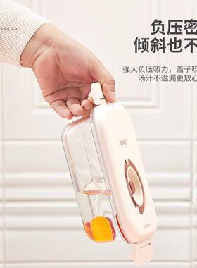 利仁抽真空保鲜盒密封盒水果收纳盒微波炉加热饭盒玻璃便当盒不漏