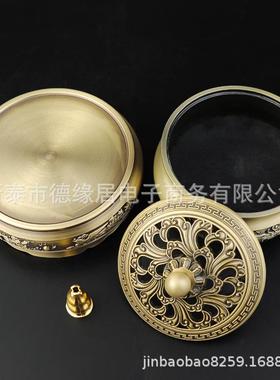 香炉家用室内熏香黄铜上香供香工具熏艾香香炉家居装饰工艺品摆件