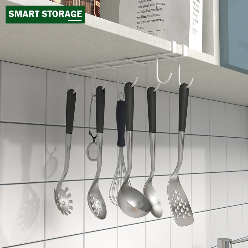 厨房勺子铲子挂架免打孔橱柜挂钩马克杯架悬挂倒挂放杯子的置物架,淘宝优惠券,粉丝福利购,淘宝优惠卷