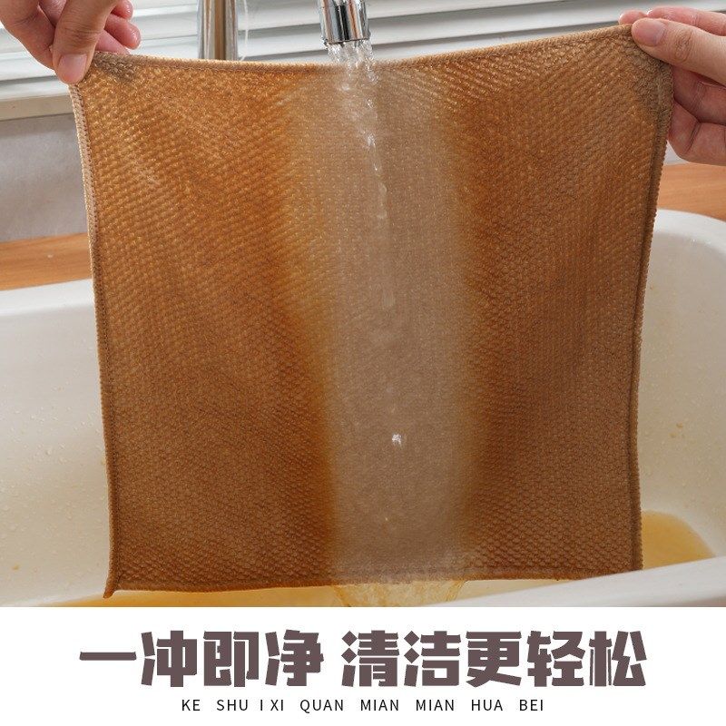 厨房专用吸水不易沾油洗碗布加厚不易掉毛擦桌毛巾家用玉米粒抹布,淘宝优惠券,粉丝福利购,淘宝优惠卷