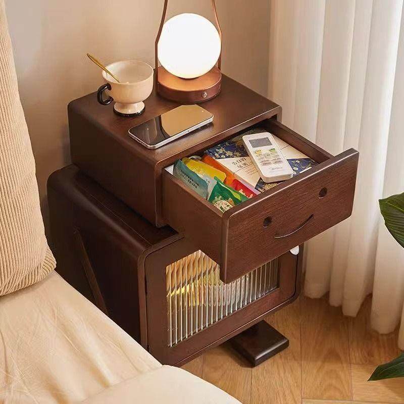 实木床头柜卧室24741储物收纳柜柜物床边置柜人客厅边创意可爱机,淘宝优惠券,粉丝福利购,淘宝优惠卷