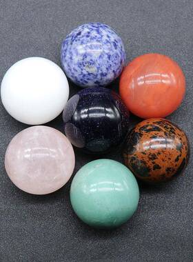 热卖玛瑙水晶应球摆件有2球必半宝石手把件水1个套9-1装风摆件