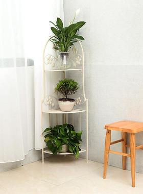 欧铁家艺置物架居用客厅三角收纳架07鲜花商店盆栽展式示架家装饰