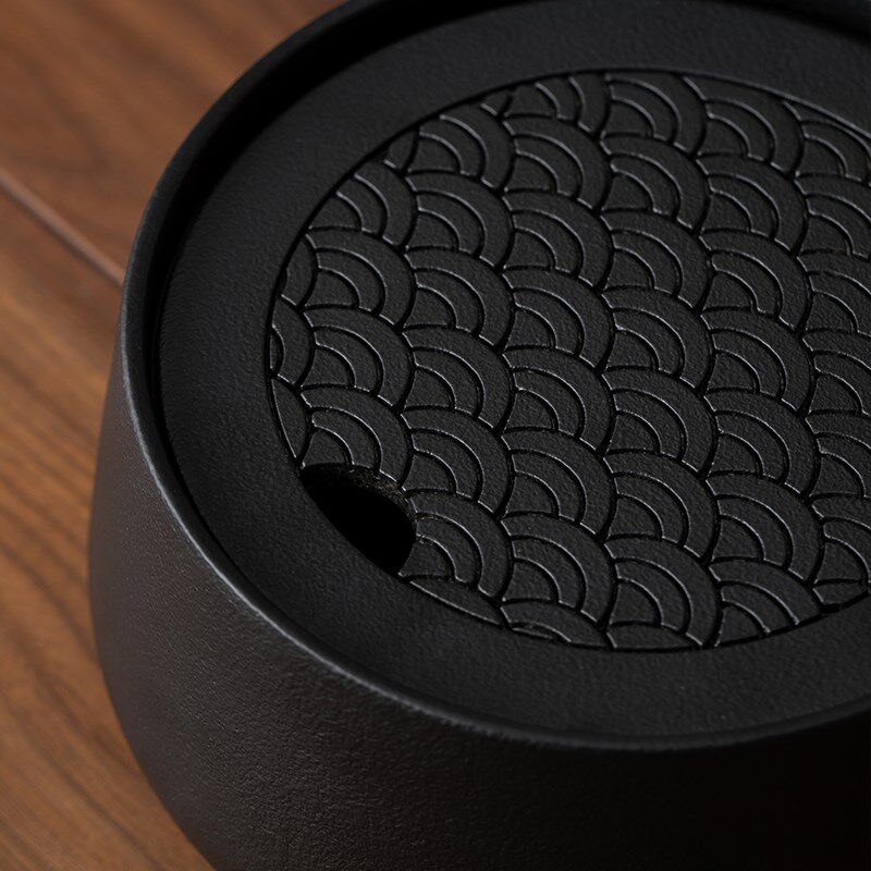 粗陶海浪茶洗带盖家用茶渣缸大容量建水中式废水缸功夫茶道配件,淘宝优惠券,粉丝福利购,淘宝优惠卷