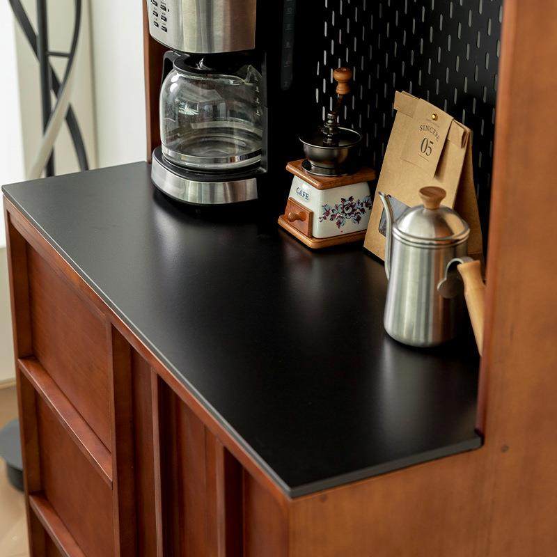 北欧实木餐边柜 家用小户型落地多功能岩板收纳柜客厅复古储物柜,淘宝优惠券,粉丝福利购,淘宝优惠卷