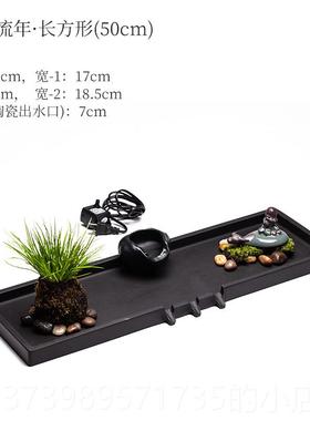 正品现代缸简约家客招财流水摆件循环厅水鱼石槽微景居观造景装饰