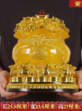高档聚宝盆聚招财财摆件方来财风水家八用旺店铺旺财宅装饰品开业