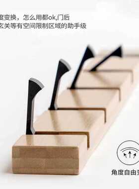创意木质隐形排钩门后可折叠挂衣架子壁挂墙上挂钩客厅衣帽架