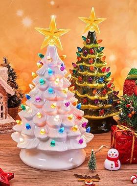 圣诞树 节日点亮圣诞树装饰的桌面圣诞装饰品 圣诞树小夜灯