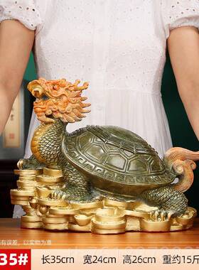 正品铜欣 黄铜龙龟摆件头龟 家居饰品客祥厅玄关办公室装工艺龙品