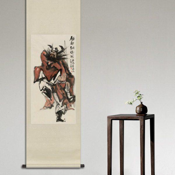 竖幅写意水墨人物国画钟馗纳福画像书房玄关中式画轴卷轴画框挂画,淘宝优惠券,粉丝福利购,淘宝优惠卷