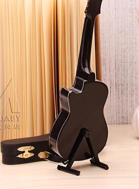 迷你乐角器缺民谣真吉他模型GVX彷迷你马丁民木吉他摆件生日送礼