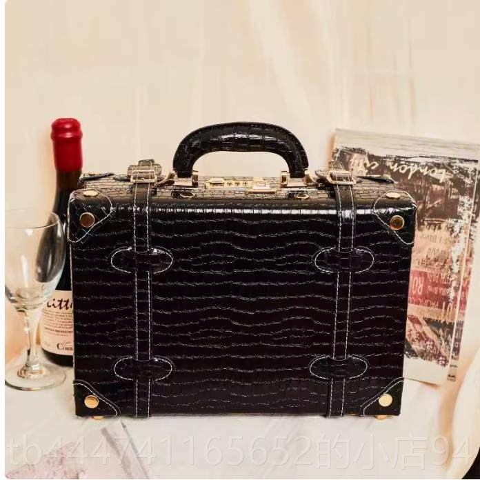 High-end composite suitcase Guzi makeup chassis mini password box boarding suitcase 18-inch men's leather women's luggage tool