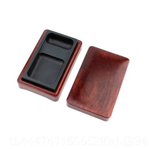 高档启明湿文石天房长方形水墨砚台然可磨墨原带盖歙砚保防干书法 - 图3