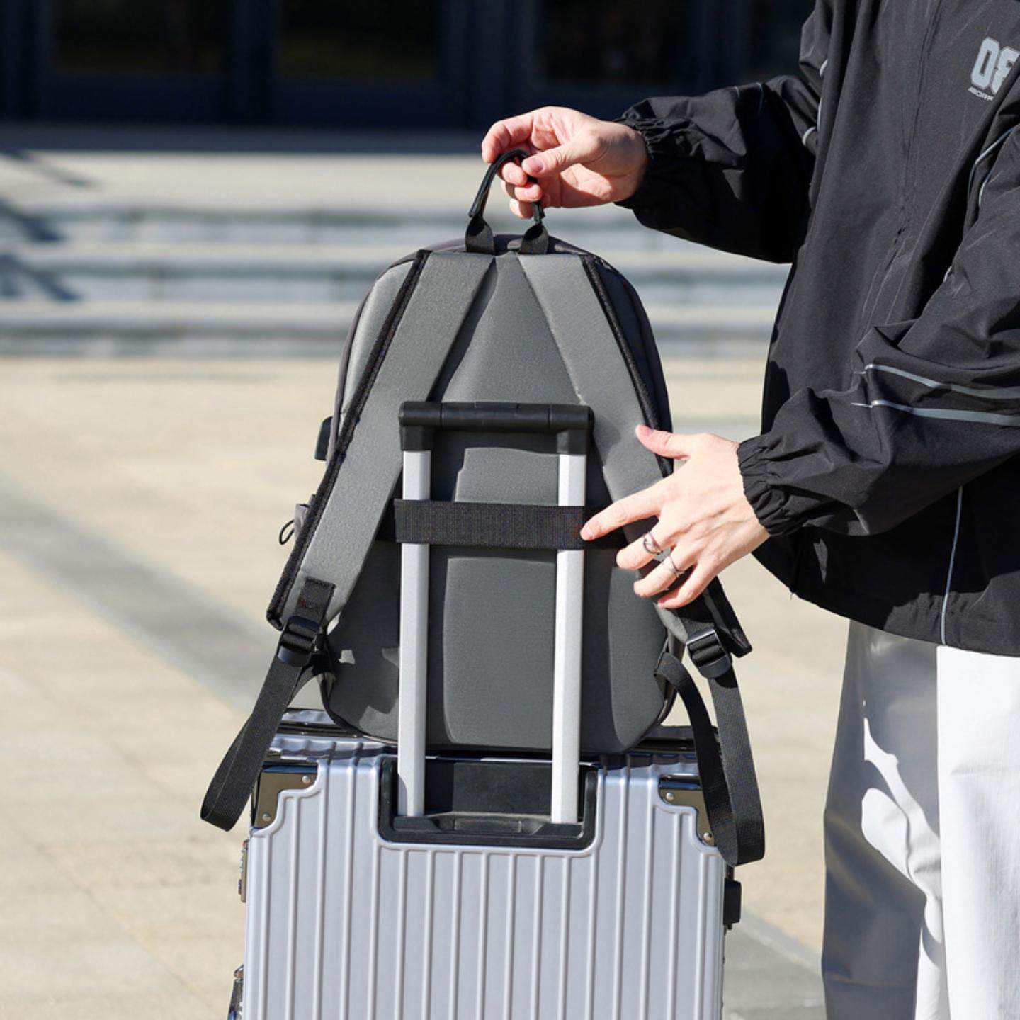 轻便防水双肩包男商务电脑包 大容量学生书包休闲背包,淘宝优惠券,粉丝福利购,淘宝优惠卷