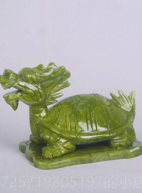 高档天玉然龙头龟创意雕母子龙龟客厅玉办公室玉石器摆件