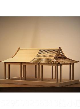 高档流卯时间木手房工木艺榫实拼装古建筑斗拱模型中式书办公室架