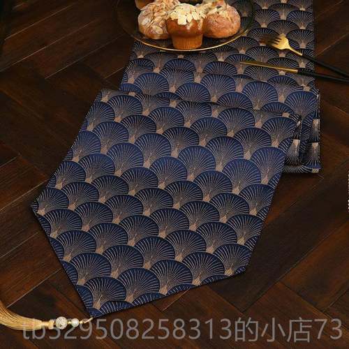 高档华美式奢atdeco餐桌布桌旗轻高精密提花现代茶几布桌布可定r - 图1