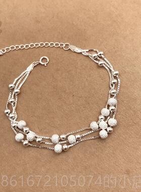 高档日99纯银手錬女ins小众设计2022年新款镯女生9生礼物冷淡手风