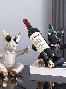 酒柜装红家酒架摆件电镀559陶饰瓷可爱熊客厅居电视柜摆设品轻奢