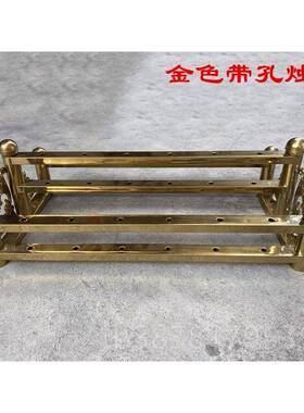 高档竹佛红蜡烛不锈带钢蜡烛台供寺奉庙佛堂定制户外蜡烛座架子具