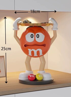 M豆人礼物猫碗架纸巾盒钥匙托 讬盘客厅电视柜家居装饰品摆件沙拉