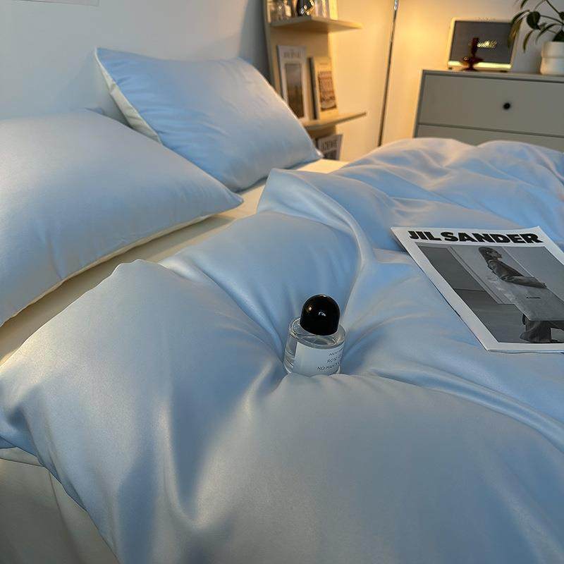 2025夏季冰丝被套三件套纯色宿舍单人床罩单件家用双人被套,淘宝优惠券,粉丝福利购,淘宝优惠卷