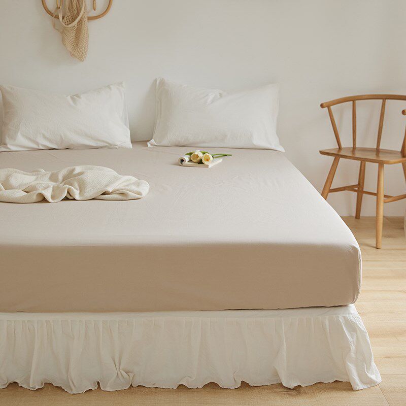 简约纯色全棉水洗棉床笠 亲肤纯棉床单双人床罩1.8m床垫保护套1.5,淘宝优惠券,粉丝福利购,淘宝优惠卷