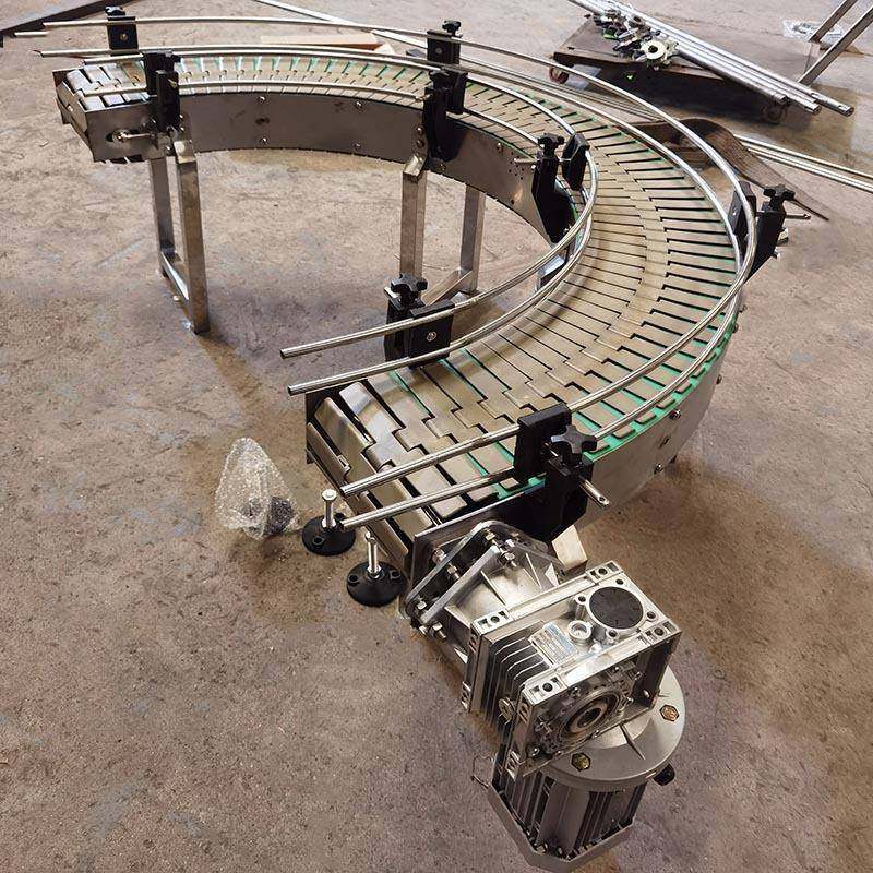 U型传输带瓶子转弯机环形平顶链转弯输送机不锈钢链板输送线,淘宝优惠券,粉丝福利购,淘宝优惠卷