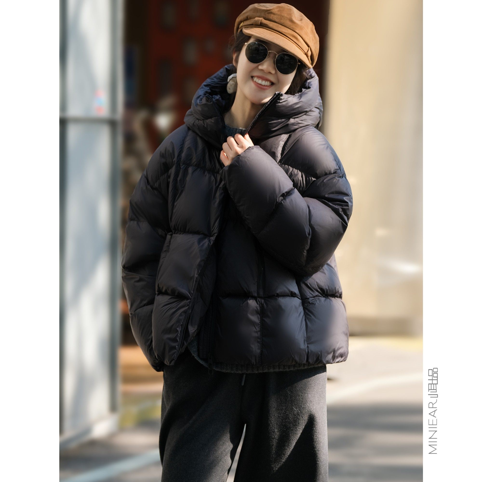 小耳出品新国标泡芙羽绒服90%鸭绒蓬松休闲短款连帽面包服外套女,淘宝优惠券,粉丝福利购,淘宝优惠卷