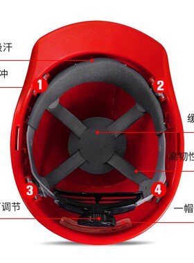 玻璃钢安全帽工地国标领导头盔施工加厚透气ABS安全头帽印字定制