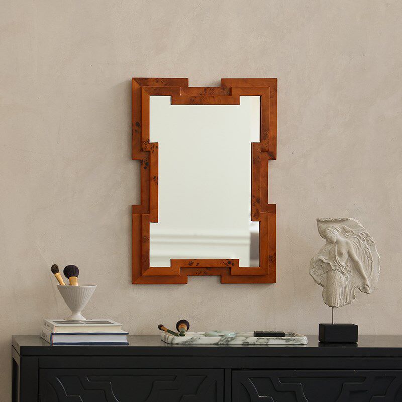 形上中古风树瘤皮实木边框装饰镜子复古立体裱框客厅民宿玄关挂饰,淘宝优惠券,粉丝福利购,淘宝优惠卷