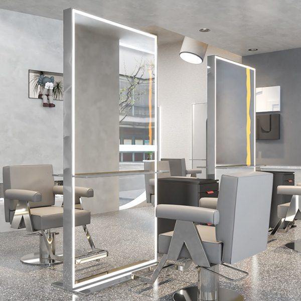 网红理发店镜子美发镜台发廊专用影楼全身落地镜美发店剪发镜带灯,淘宝优惠券,粉丝福利购,淘宝优惠卷