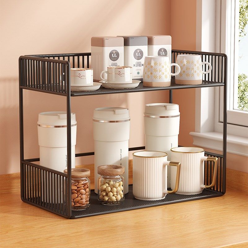 桌面置物架餐桌上零食架客厅水杯架子厨房台面调料多层杯子收纳架,淘宝优惠券,粉丝福利购,淘宝优惠卷