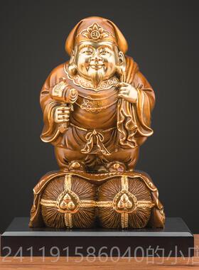 高档福佑摆林黄三大黑天财神像 密宗招手财神家居客厅件铜工艺面