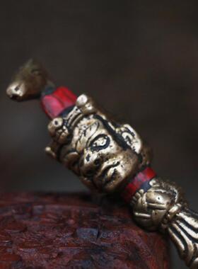 西藏法器尼泊尔手工马头明王金刚降魔杵铜制金刚法会用具