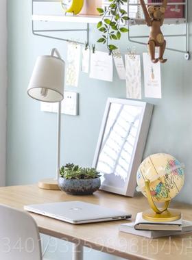 新款迷你球地仪摆件小号感黄色办公室桌面高客厅级家居软装饰品电