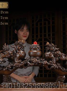 新款O关I如MG英十八罗汉中式玄摆件意高档客厅家居办公国室乔迁开