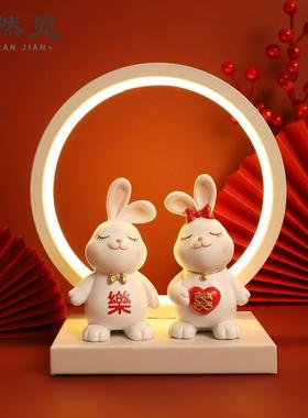 现代简约家居卧室LED景观环形小夜灯陈列柜书柜摆件装饰氛围灯