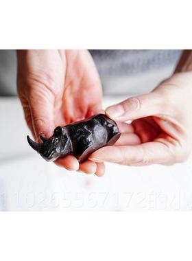 新款铜犀牛 手工铜 日本进全口文镇摆件 镇冈铜高器 镇纸书笔架礼