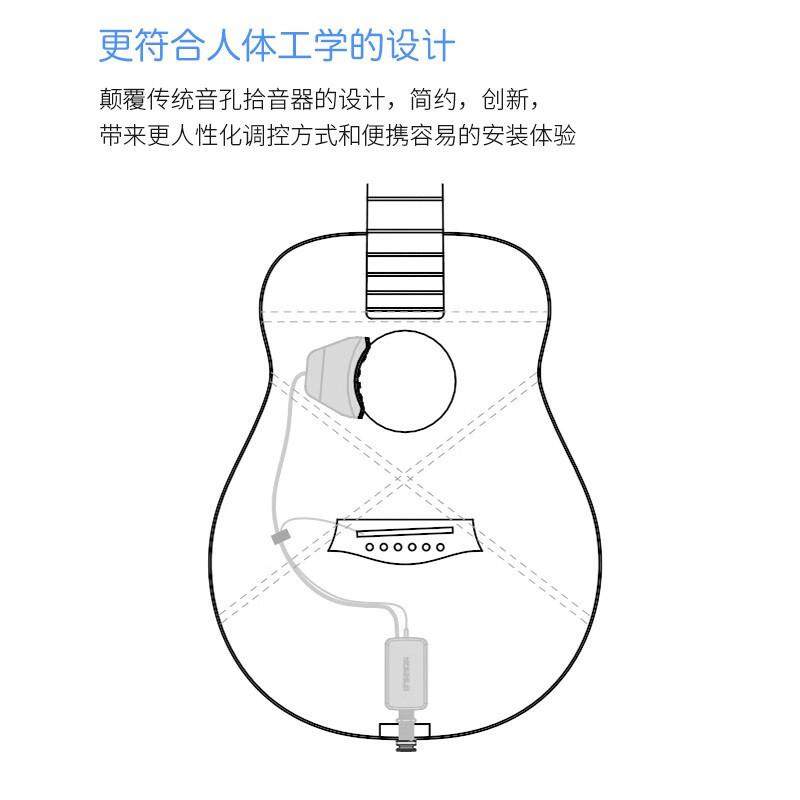 德博声学（X2 DOUBLE）尤克里里拾音器吉他单双拾音免开孔电池混,淘宝优惠券,粉丝福利购,淘宝优惠卷