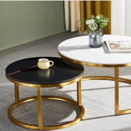 简约现代岩板茶几小户型大小圆茶几意式简圆形轻奢现代组合茶几,淘宝优惠券,粉丝福利购,淘宝优惠卷