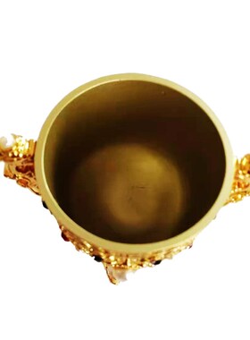 厂家老铜器中号金瓯永固杯古玩工艺品摆件清乾隆皇宫酒杯礼品