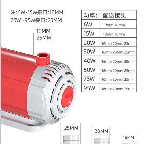 超静音电子节能水泵潜水泵小型底吸抽水泵水陆两用鱼缸循环泵 - 图2