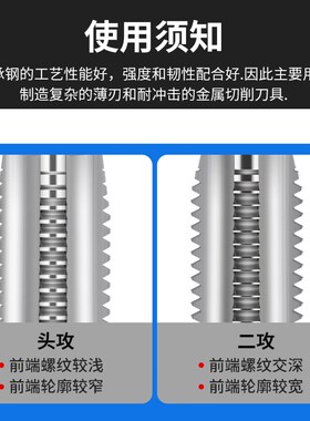 手用丝锥细牙M8M12M14M16M18M20手用丝攻20*1.5手动攻丝套装工具