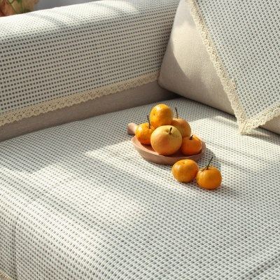 纯色棉线编织沙发垫简约现代靠背扶手巾小点点沙发巾冬季四季布艺,淘宝优惠券,粉丝福利购,淘宝优惠卷