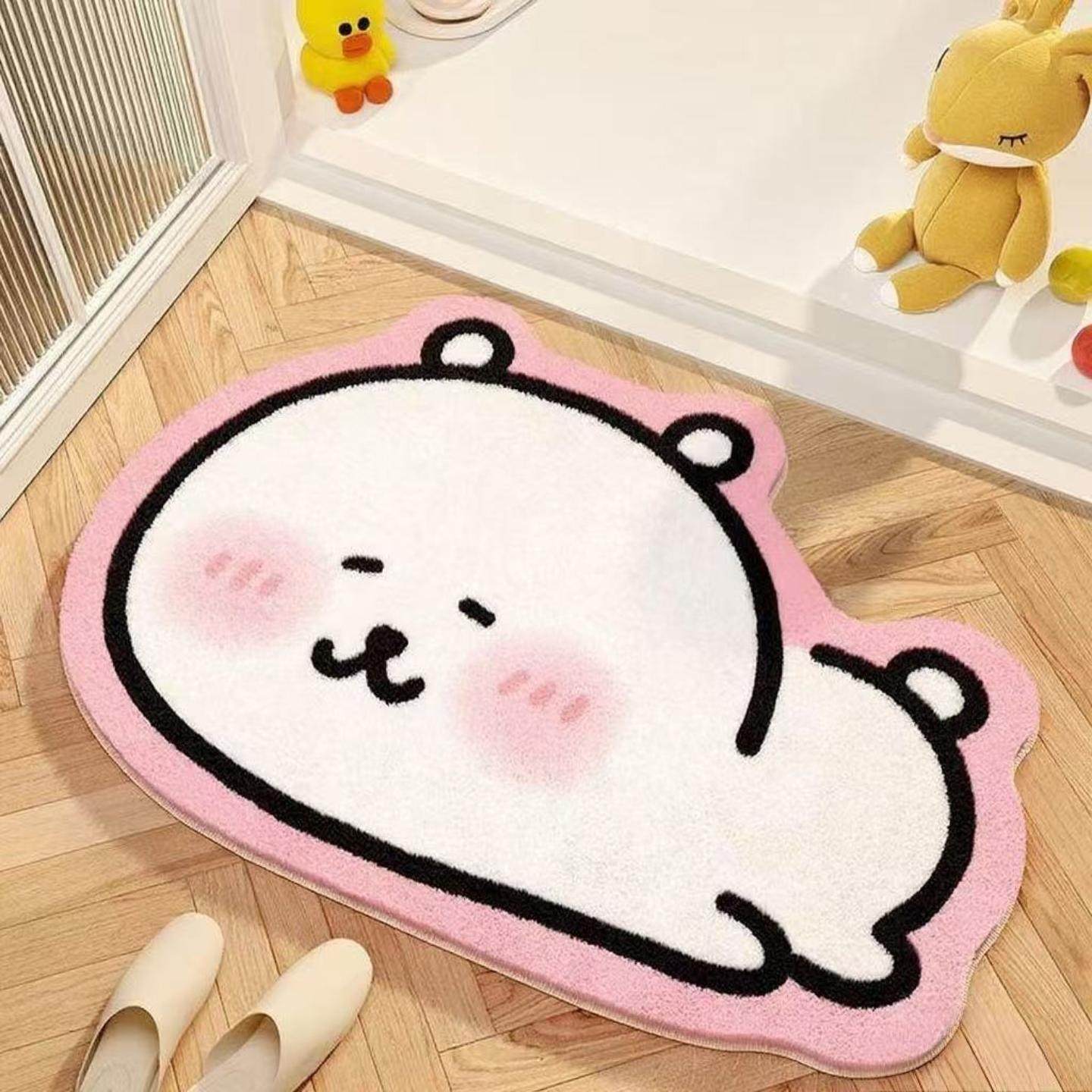 卡通风异形仿羊绒浴室地垫进门入户门垫家用加厚防滑脚垫,淘宝优惠券,粉丝福利购,淘宝优惠卷