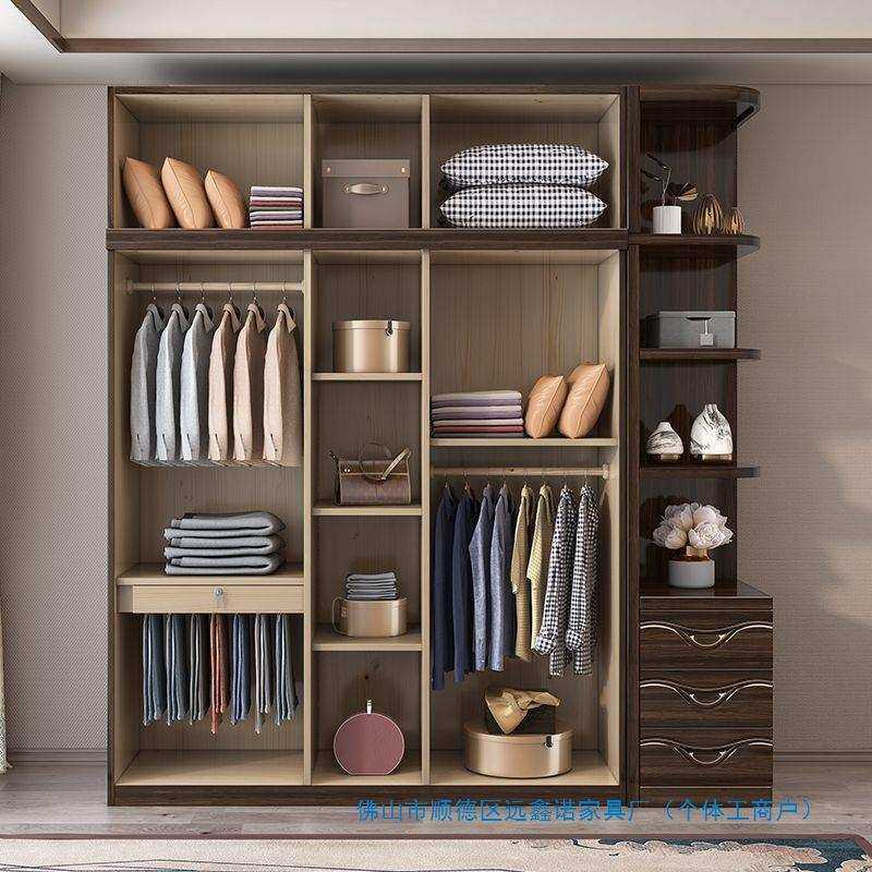 紫金檀木对开门衣柜家用卧室现代简约衣橱收纳储物卧室柜中式衣柜,淘宝优惠券,粉丝福利购,淘宝优惠卷