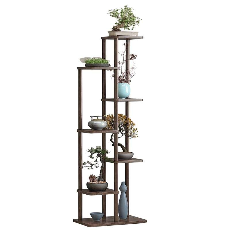 Chinese solid wood purple sand pot rack tea set rack tea rack Bogu rack chicken wing color Duobao Pavilion display stand base stand